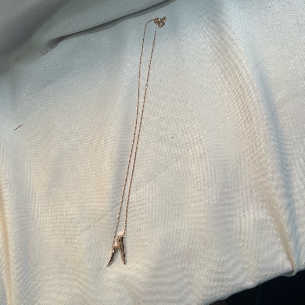 Stella & Dot Gold Dainty Necklace with Charm